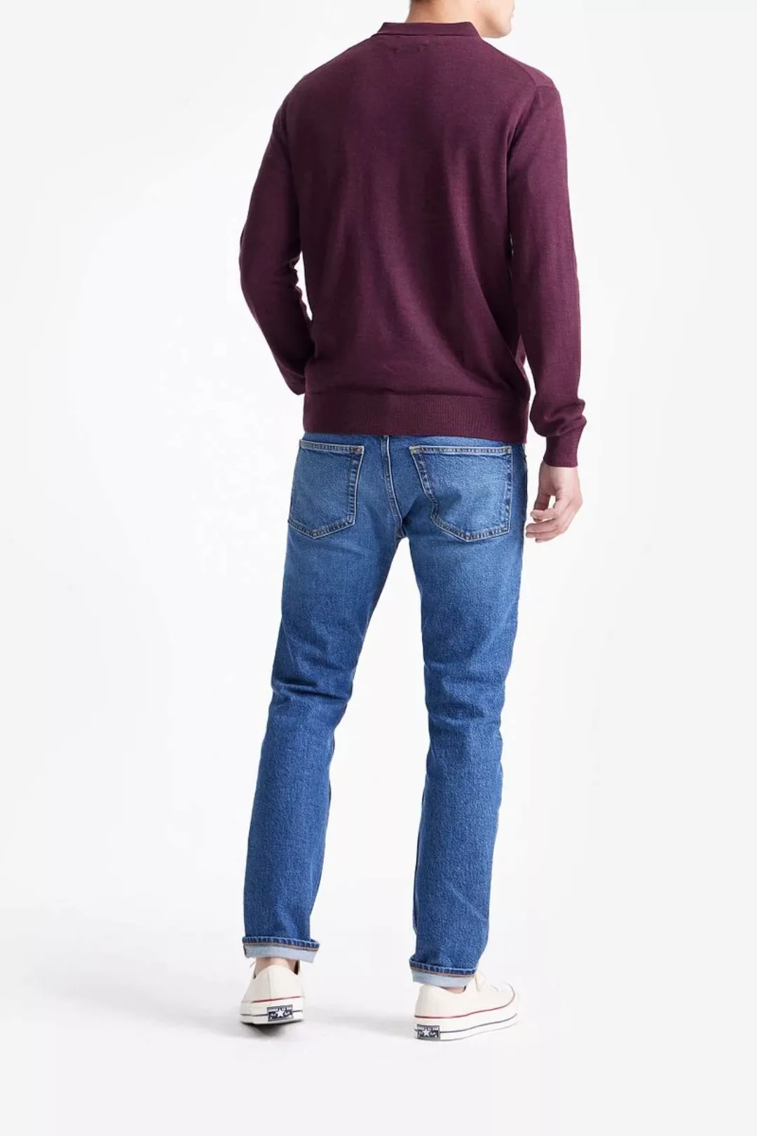 King Essentials The Robert Long Sleeve Poloshirt Merino Burgundy - Größe XX günstig online kaufen