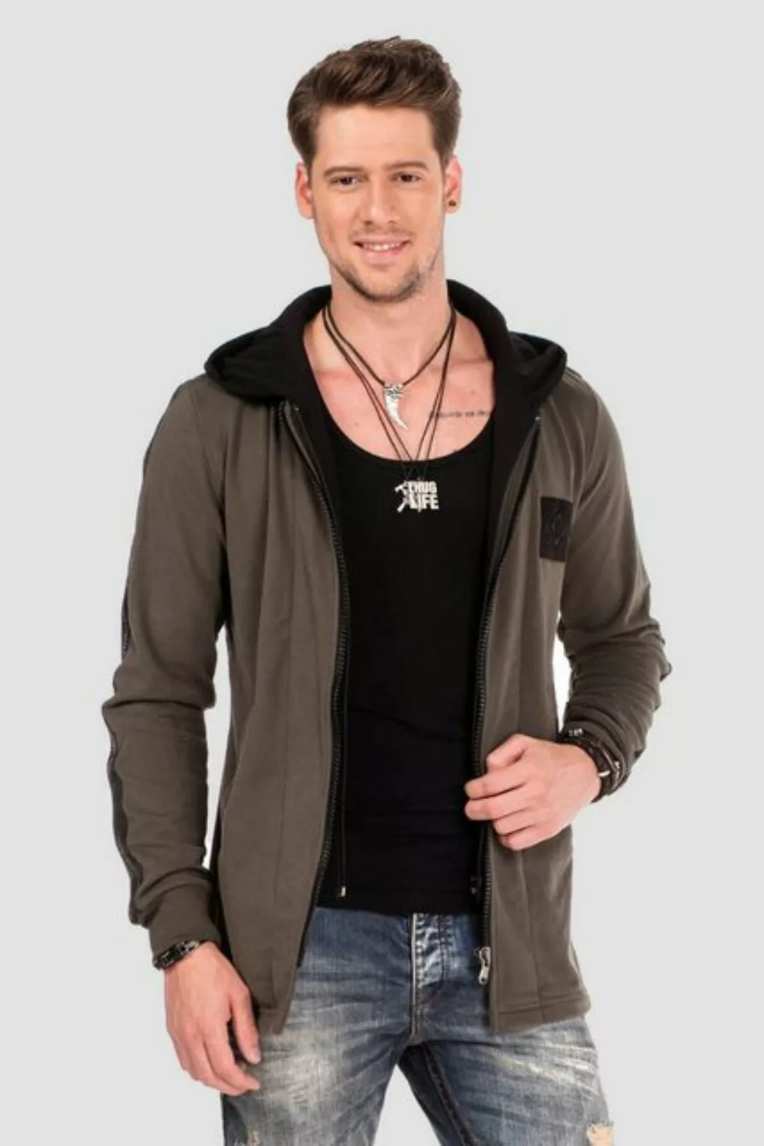 Cipo & Baxx Sweatjacke, mit Layeroptik günstig online kaufen