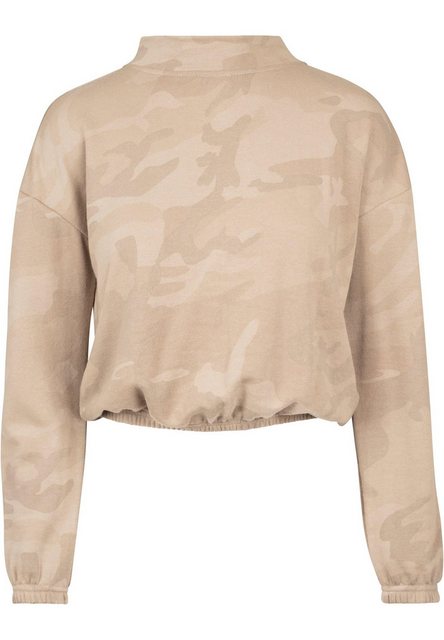 URBAN CLASSICS Sweatshirt Urban Classics Damen Ladies Camo Turtleneck Crew günstig online kaufen