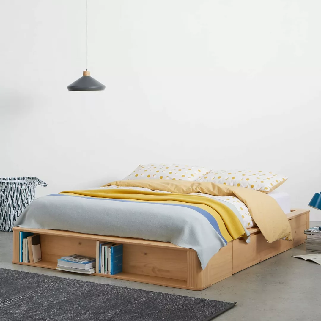 Kano Plattformbett mit Schubladen (180 x 200 cm), Pinie - MADE.com günstig online kaufen