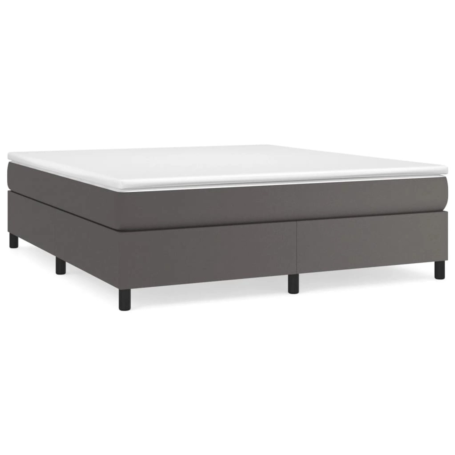 vidaXL Boxspringbett Grau 180x200 cm Kunstleder1465981 günstig online kaufen