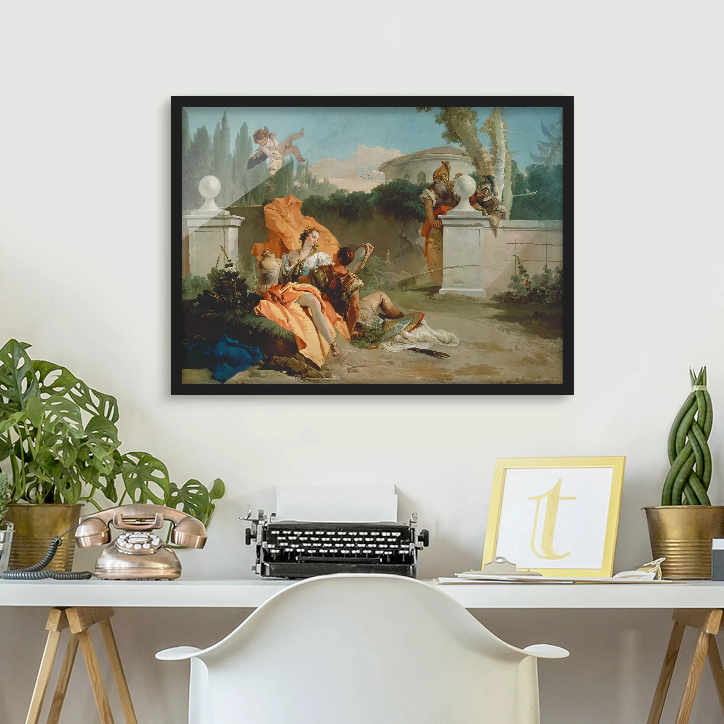 Bild mit Rahmen Kunstdruck - Querformat Giovanni Battista Tiepolo - Rinaldo günstig online kaufen