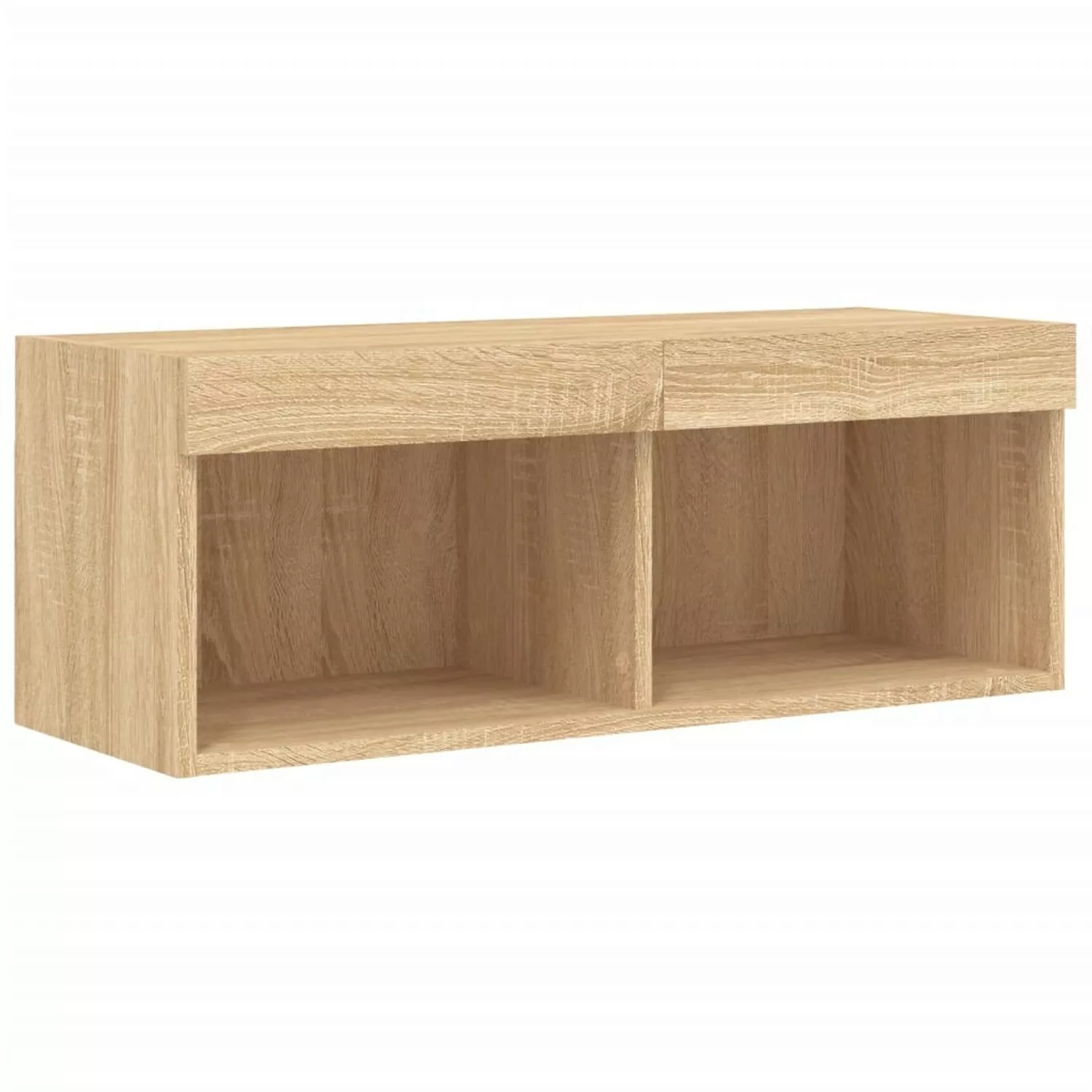 vidaXL TV-Schrank TV-Schrank mit LED-Leuchten Sonoma-Eiche 80x30x30 cm günstig online kaufen