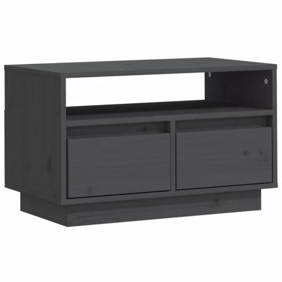 vidaXL TV-Schrank TV-Schrank Grau 60x35x37 cm Massivholz Kiefer Lowboard günstig online kaufen