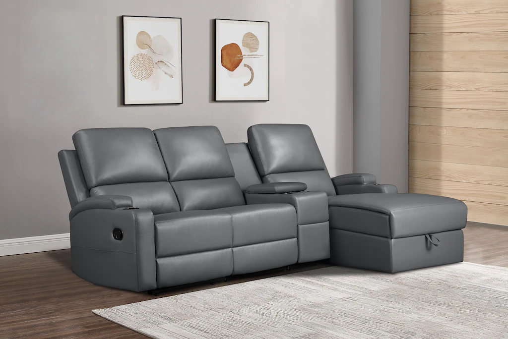 Home affaire Ecksofa "NAPORI Multimediasofa, 3er Kinosessel XXL, L-Form, 3 günstig online kaufen