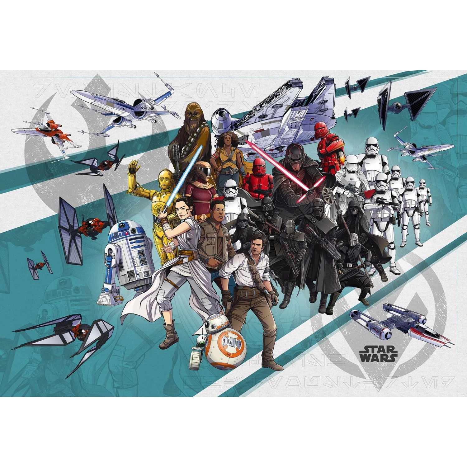 Disney Fototapete Star Wars Cartoon Multicolor 400 x 280 cm 610080 günstig online kaufen
