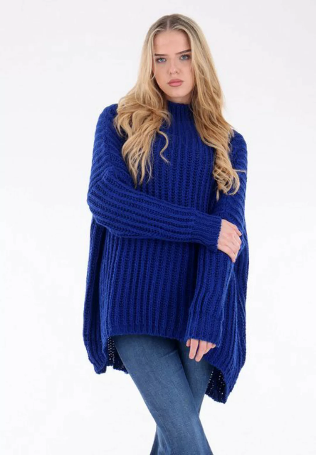 YC Fashion & Style Longpullover Oversized Pullover Grobstrick Vokuhila Swea günstig online kaufen