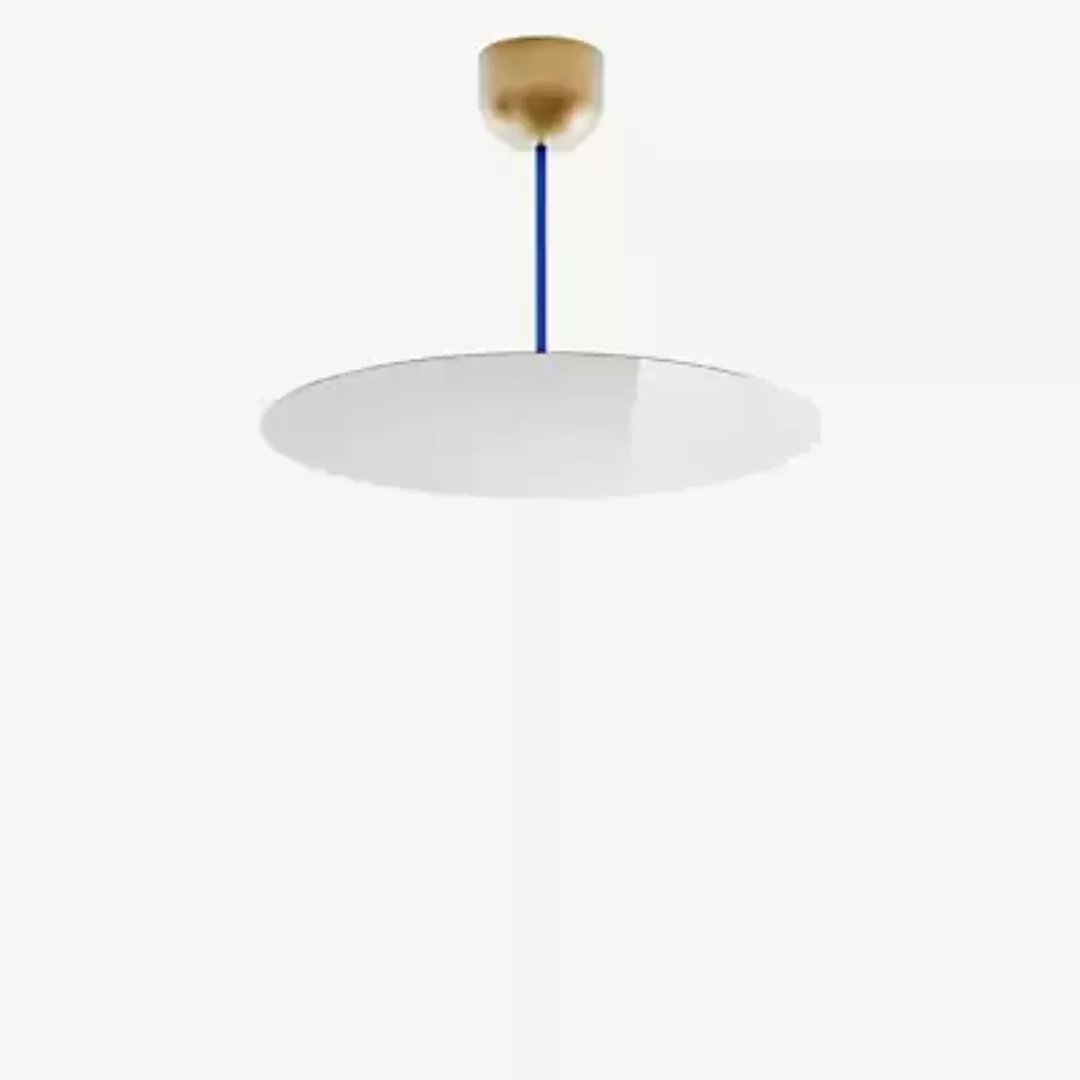 Luceplan Millimetro Pendelleuchte LED, messing/blau - H. 33 cm - ø50 - Dali günstig online kaufen