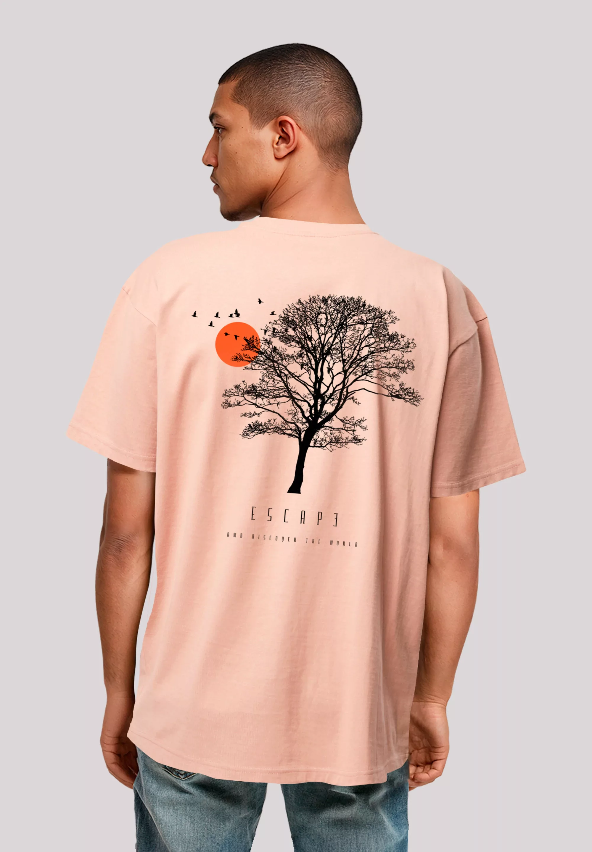 F4NT4STIC T-Shirt "Oversize Escape Discover the World Tree Birds", Premium günstig online kaufen