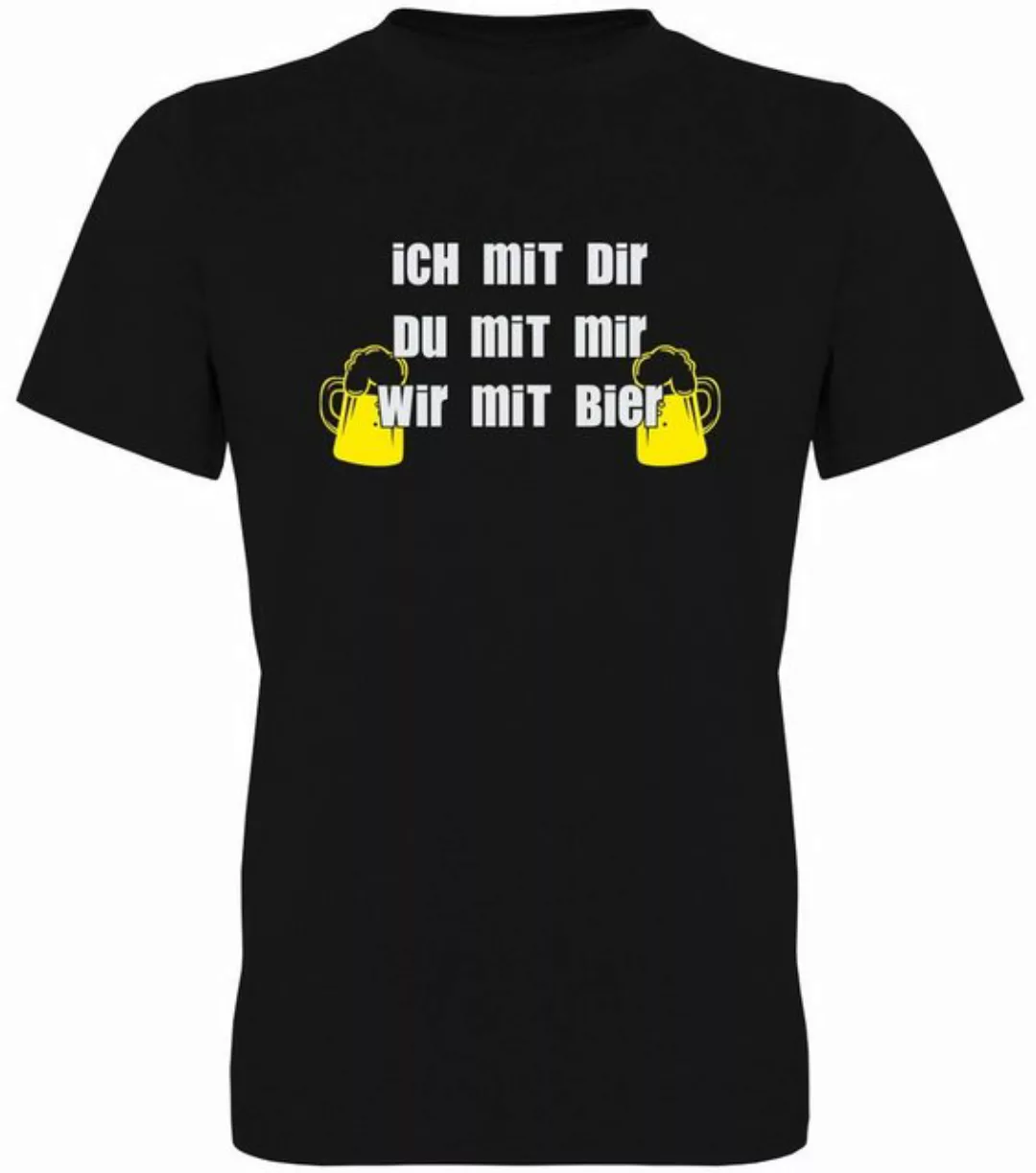 G-graphics T-Shirt Ich mir Dir – Du mit mir – Wir mit Bier Herren T-Shirt, günstig online kaufen