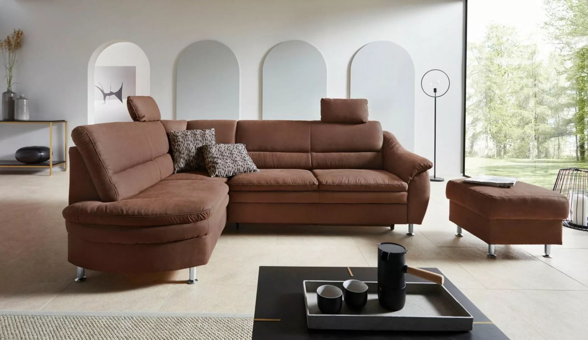 Places of Style Ecksofa Cardoso, Federkern, wahlweise mit Bett, Schubkasten günstig online kaufen