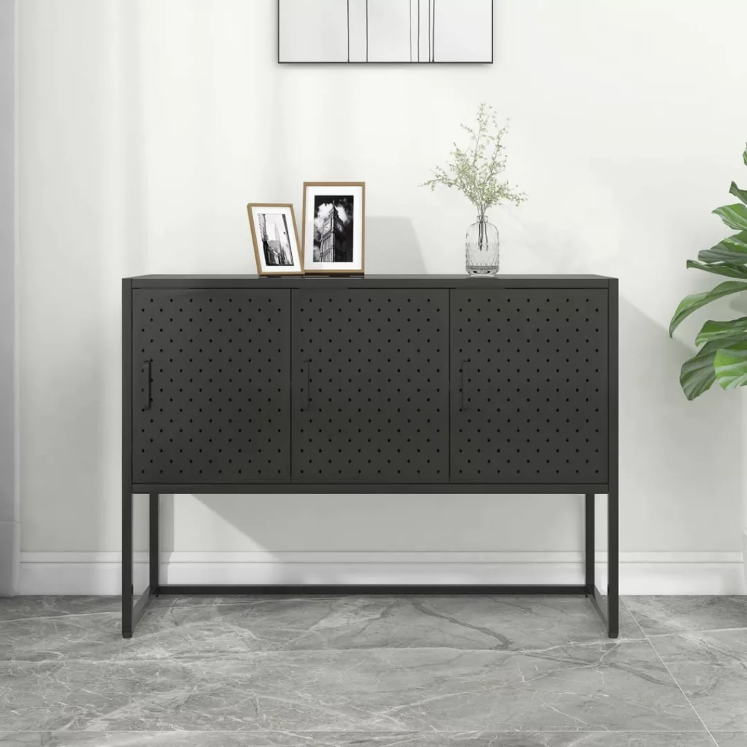 Sideboard Schwarz 105x35x75 Cm Stahl günstig online kaufen