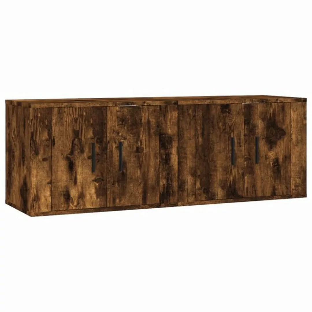 furnicato TV-Schrank TV-Wandschränke 2 Stk. Räuchereiche 57x34,5x40 cm (2-S günstig online kaufen