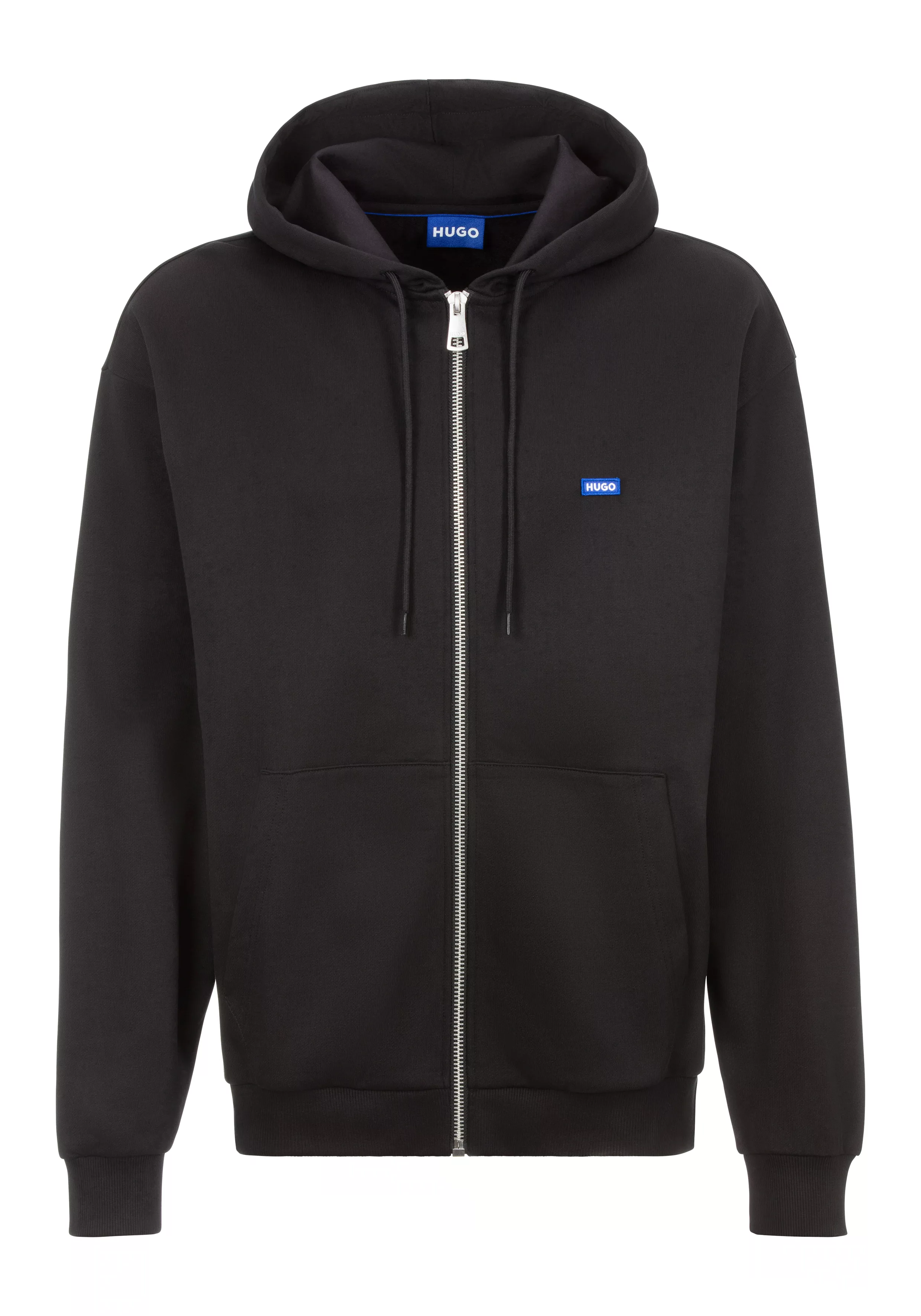 HUGO Blue Kapuzensweatjacke "Nadarasi", mit Logo-Badge günstig online kaufen