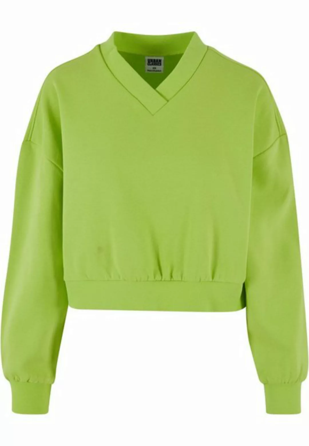URBAN CLASSICS Sweater Urban Classics Damen Ladies Cropped V-Neck günstig online kaufen