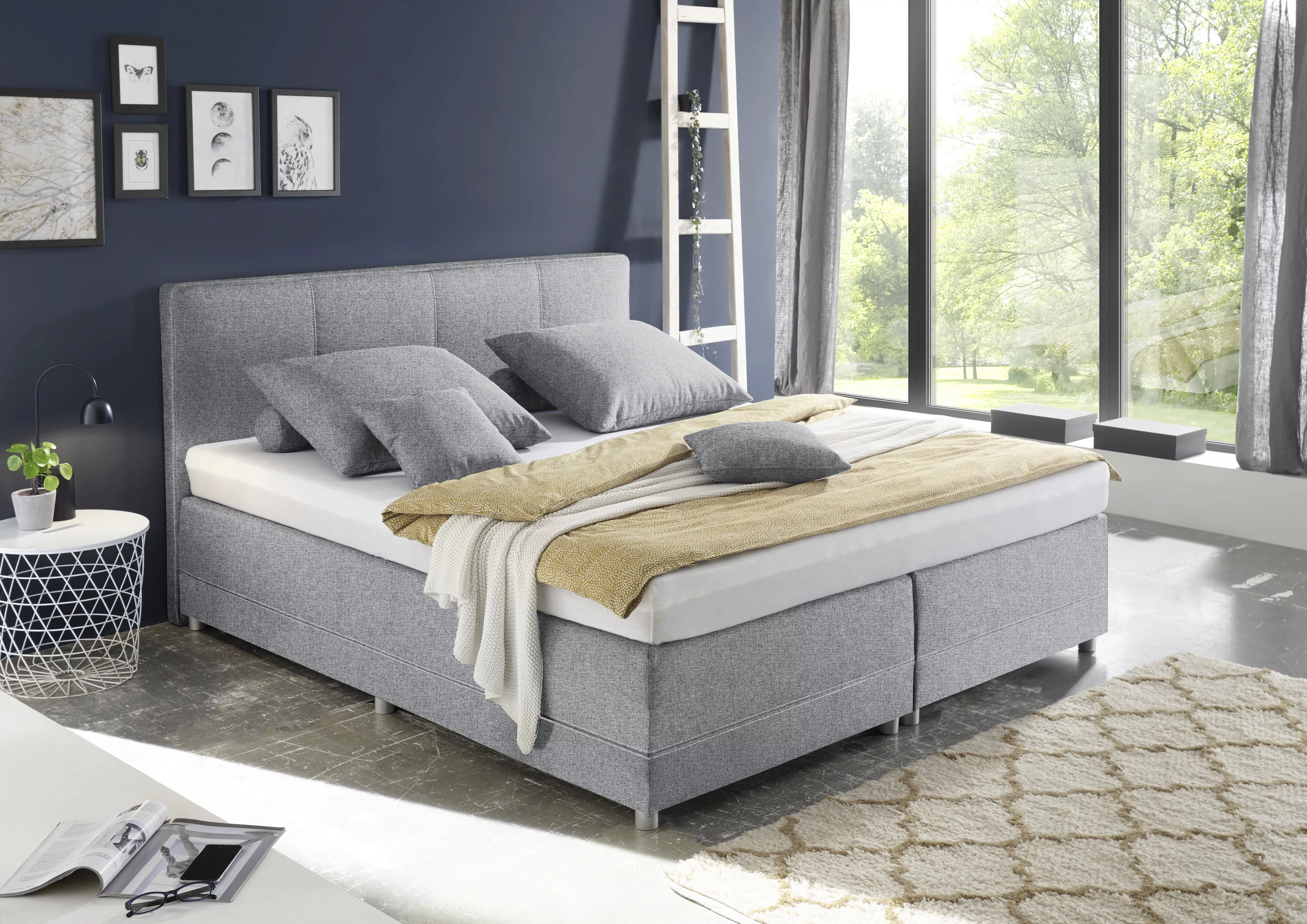 ED EXCITING DESIGN Boxspringbett "Luanda", wahlweise mit Matratze und Toppe günstig online kaufen