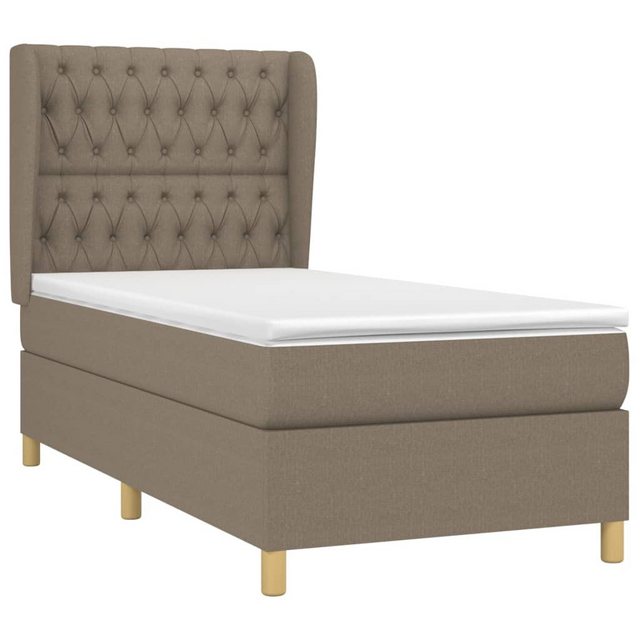 vidaXL Boxspringbett mit Matratze Taupe 90x190 cm Stoff1366654 günstig online kaufen