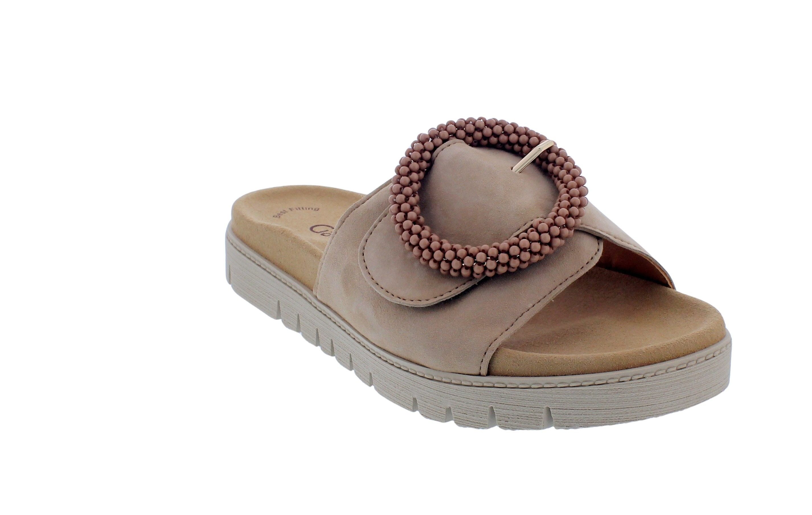 Gabor Gabor Pantolette 63.741.14, Veloursleder, Walnut, günstig online kaufen