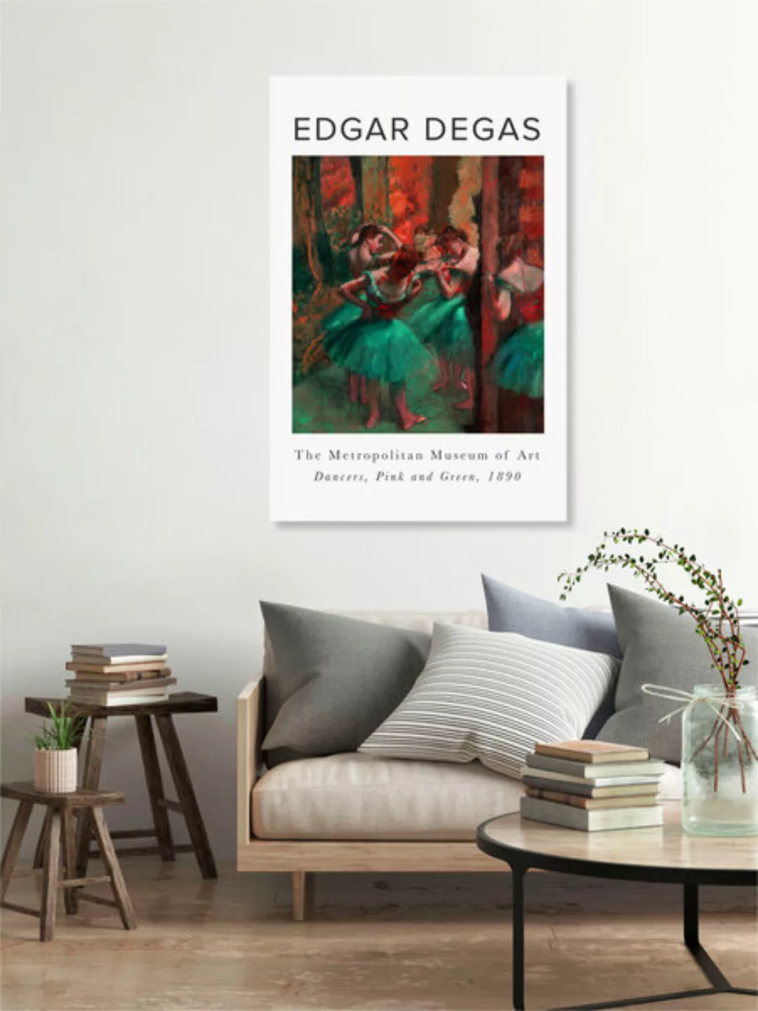 Poster / Leinwandbild - Tänzerinnen, Pink Und Grün Von Edgar Degas günstig online kaufen