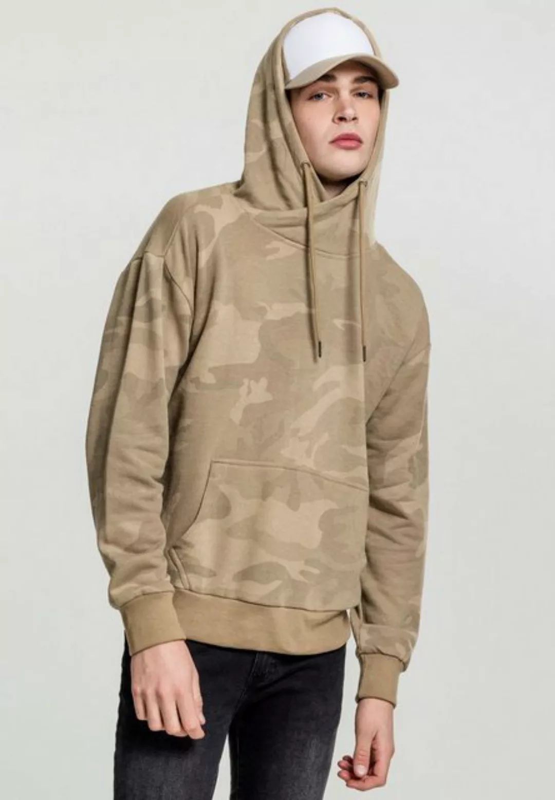 URBAN CLASSICS Kapuzenpullover TB1781 - High Neck Camo Hoody günstig online kaufen