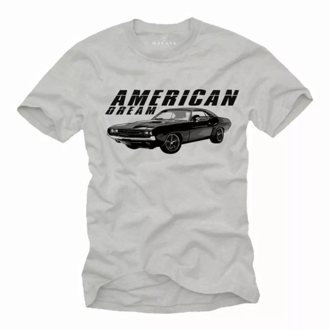 MAKAYA Print-Shirt Herren Rockabilly American Dream Auto US Hot Rod Modell günstig online kaufen