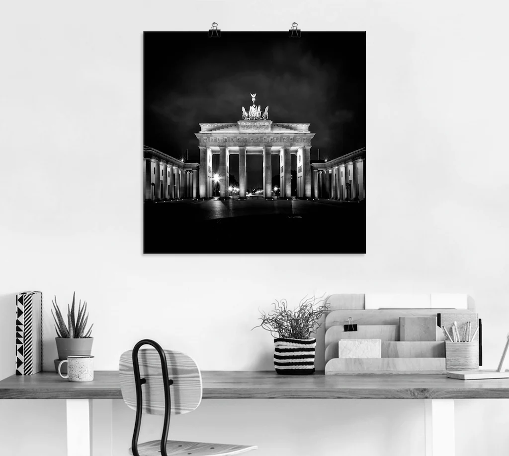 Artland Wandbild "Berlin Brandenburger Tor I", Gebäude, (1 St.), als Leinwa günstig online kaufen