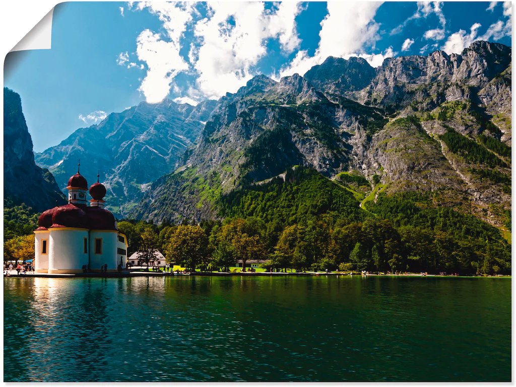 Artland Wandbild "St. Bartholomä (Königssee) I", Berge, (1 St.), als Leinwa günstig online kaufen