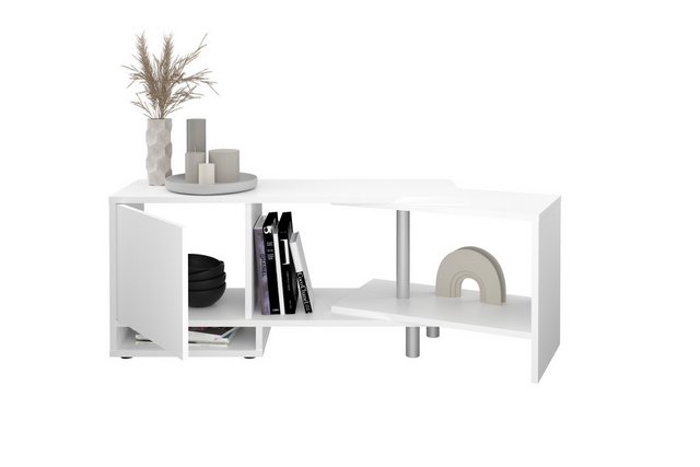 FMD Möbel TV-Schrank in weiß - 127x46,5x33cm (BxHxT) günstig online kaufen