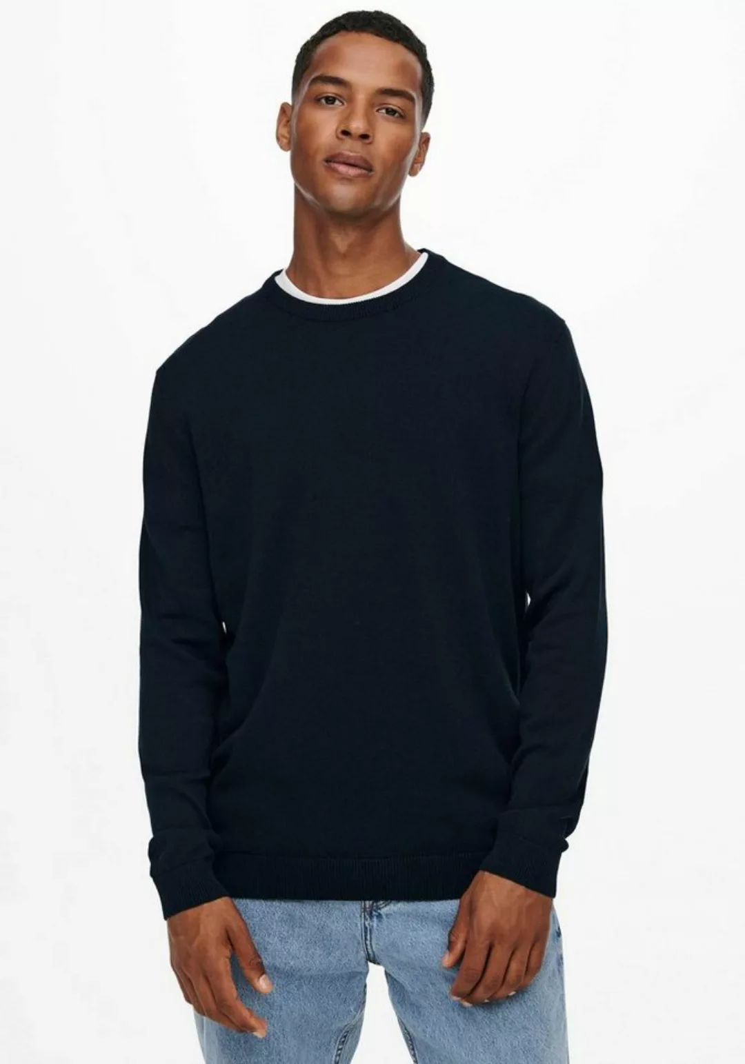 ONLY & SONS Rundhalspullover ONSALEX 12 SOLID CREW NECK KNIT günstig online kaufen