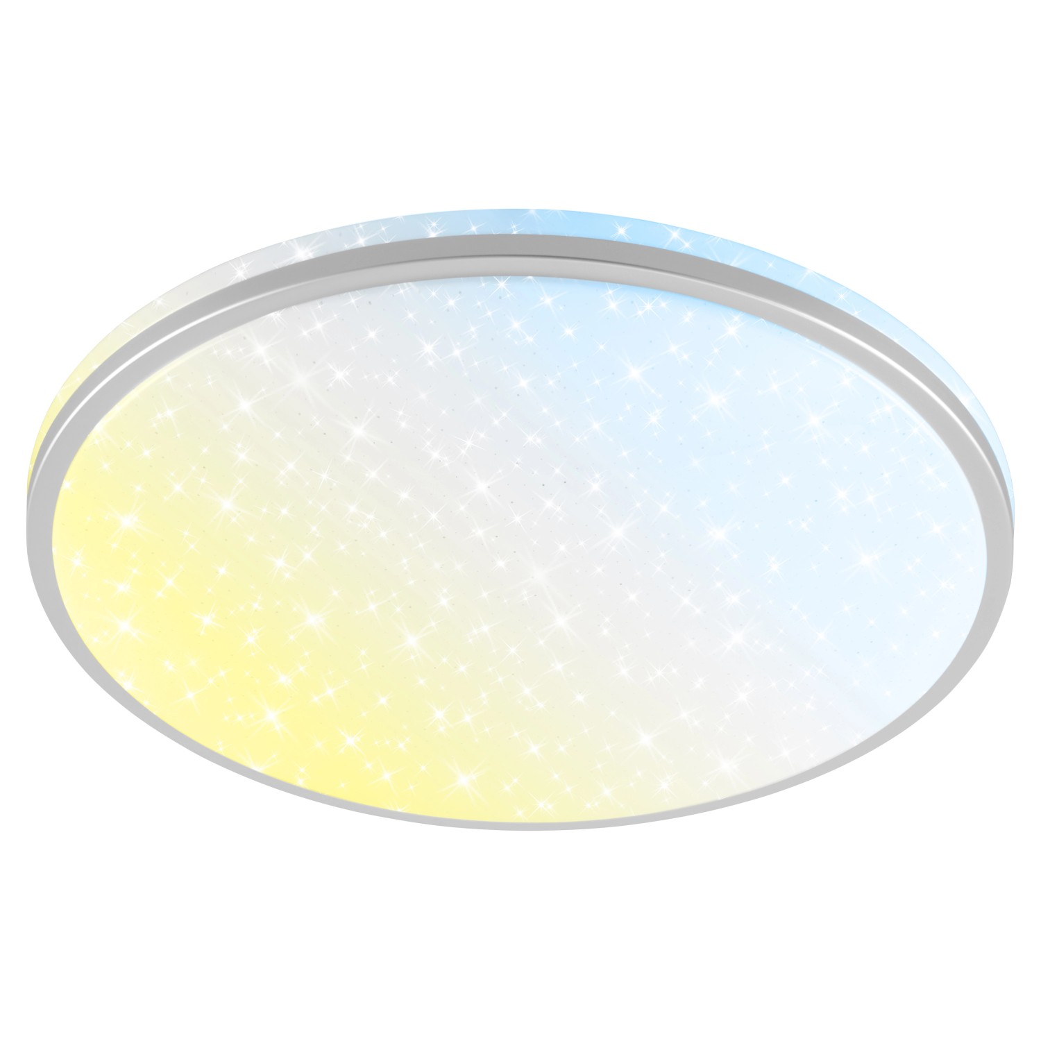 Brilo LED Deckenleuchte 17 W mit Sternenhimmeleffekt 33 cm Weiß günstig online kaufen