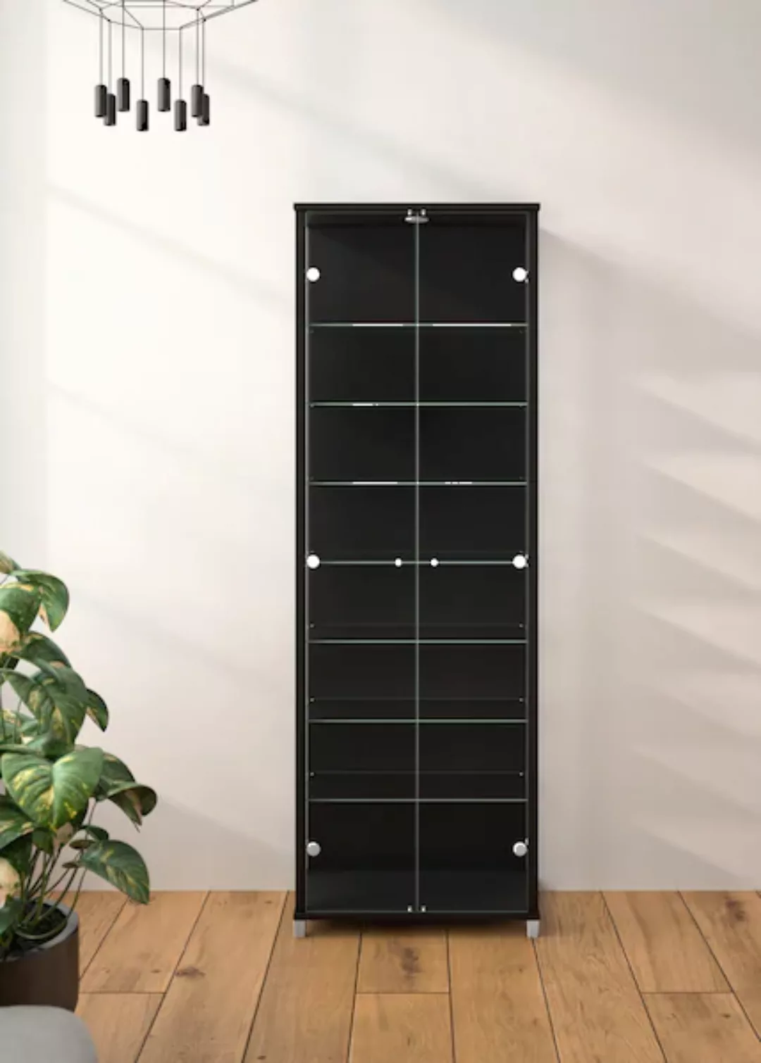 fif möbel Vitrine Optima Standvitrine, Glastüren, 7 Böden, LED, vielseitig, günstig online kaufen