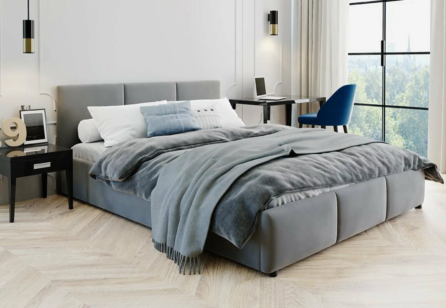 Home Collective Polsterbett Doppelbett 140x200 160x200 cm mit Lattenrost au günstig online kaufen
