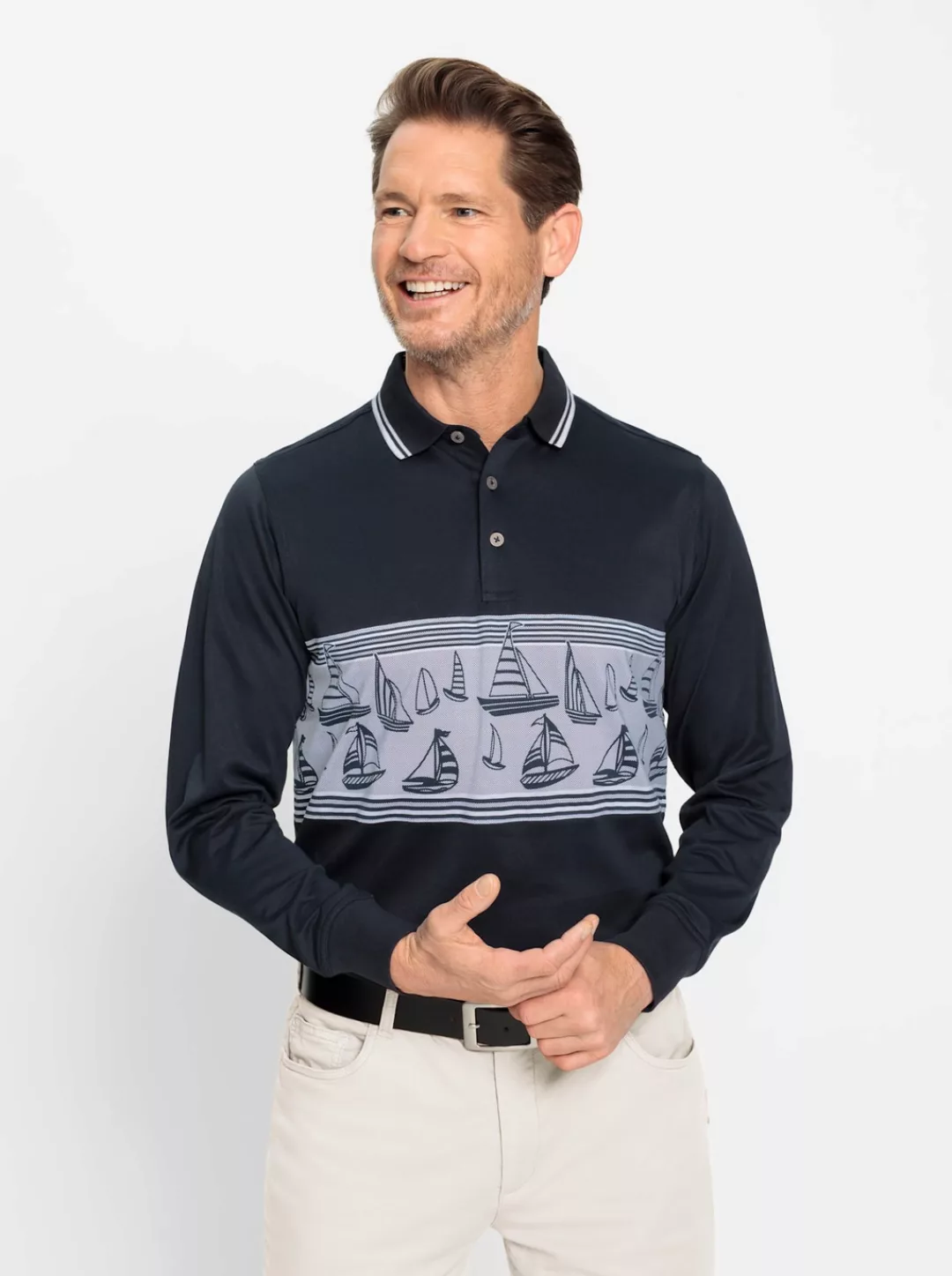 nicht definiert Poloshirt "Langarm-Poloshirt" günstig online kaufen