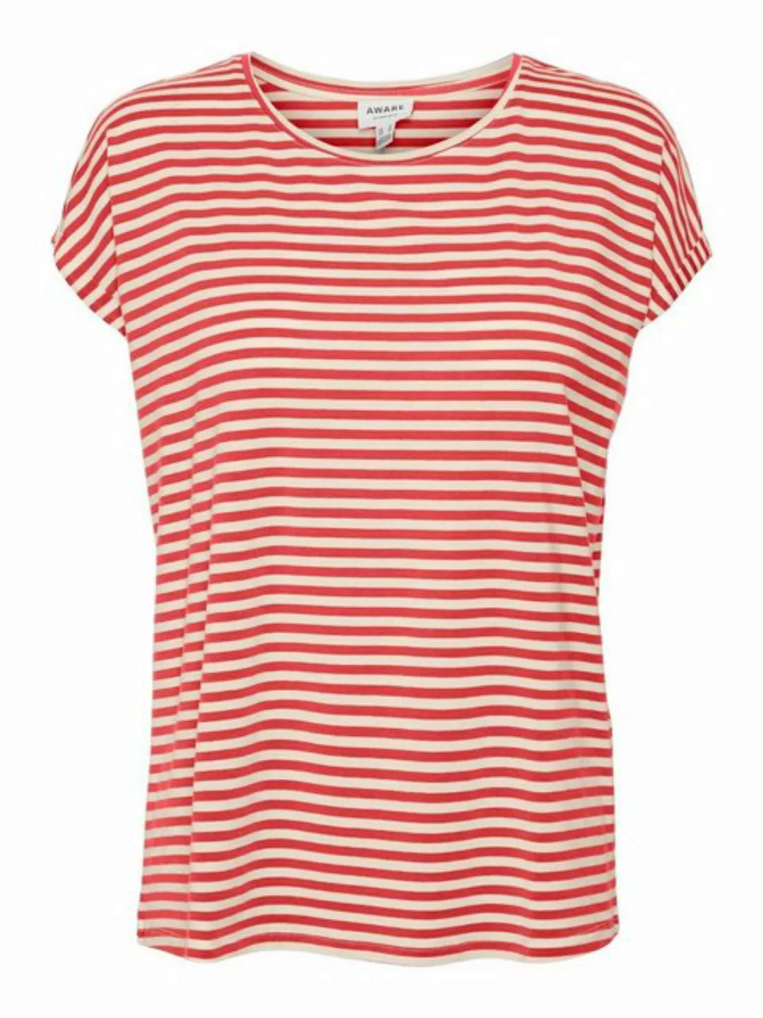 Vero Moda Rundhalsshirt VMAVA PLAIN SS TOP STRIPE GA JRS NOOS günstig online kaufen