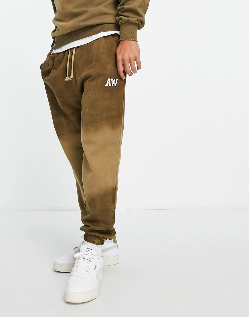 Jack & Jones Originals – Oversize-Jogginghose in Braun mit Batikmuster, Kom günstig online kaufen