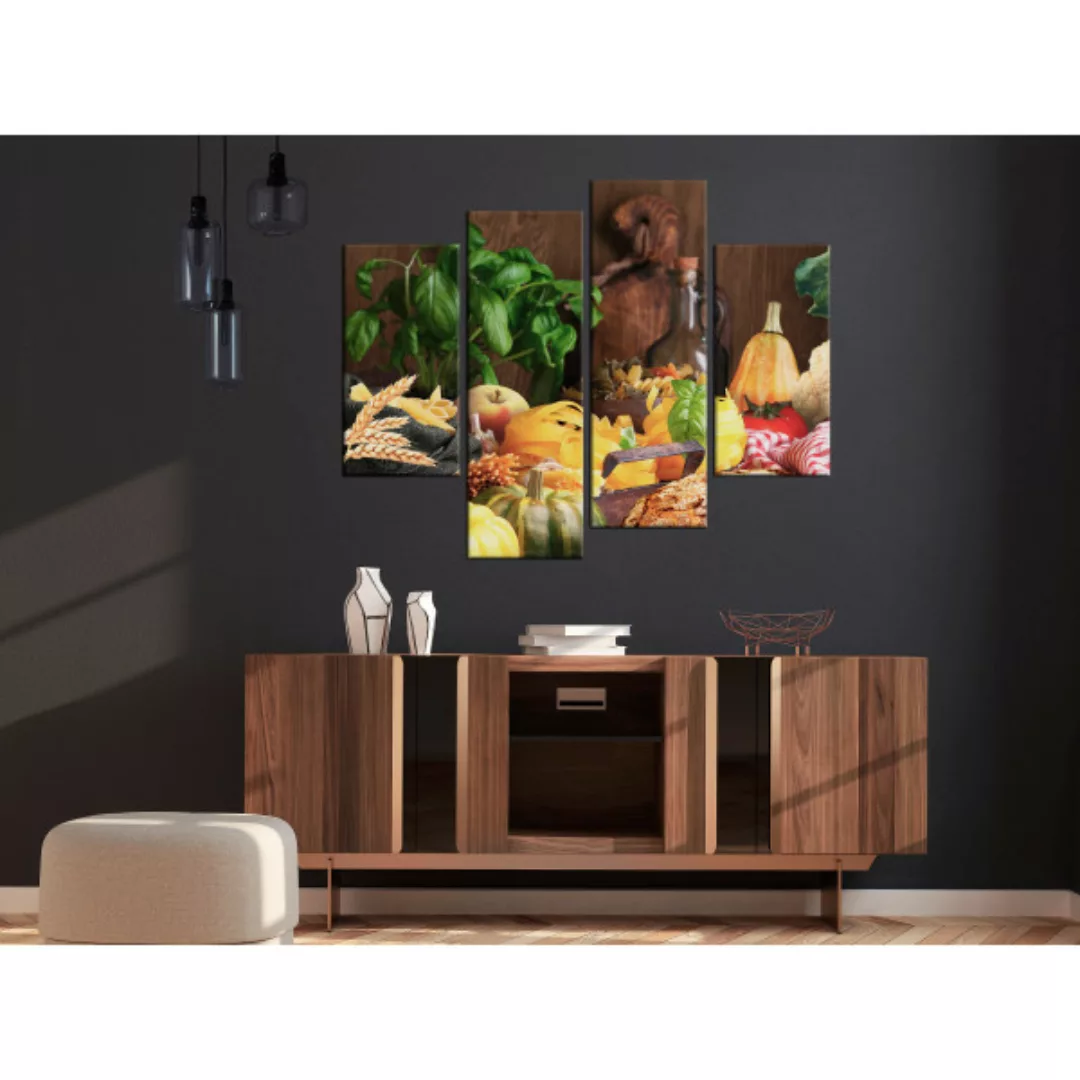 Bild auf Leinwand Mediterranean Cuisine (4 Parts) XXL günstig online kaufen