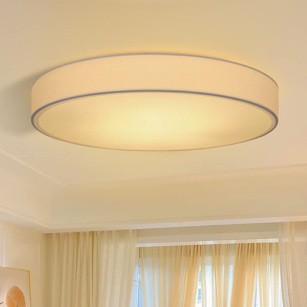 Nettlife LED Deckenleuchte Schlafzimmer Grün Stoffschirm günstig online kaufen