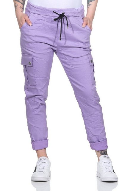 CLEO STYLE Cargohose Jogginghose 95 Flieder günstig online kaufen