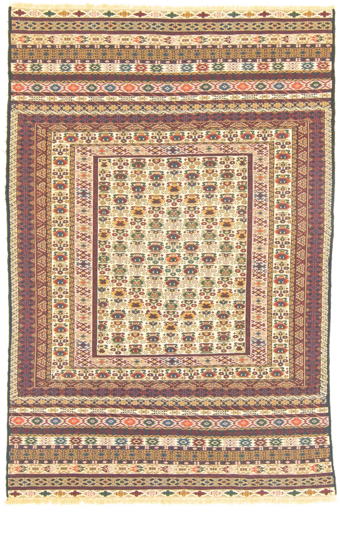 morgenland Wollteppich »Kelim Afghan Teppich handgewebt beige«, rechteckig, günstig online kaufen