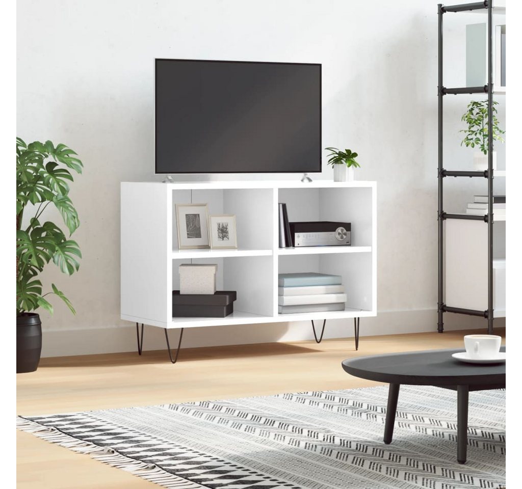 vidaXL TV-Schrank TV-Schrank Hochglanz-Weiß 69,5x30x50 cm Spanplatte günstig online kaufen