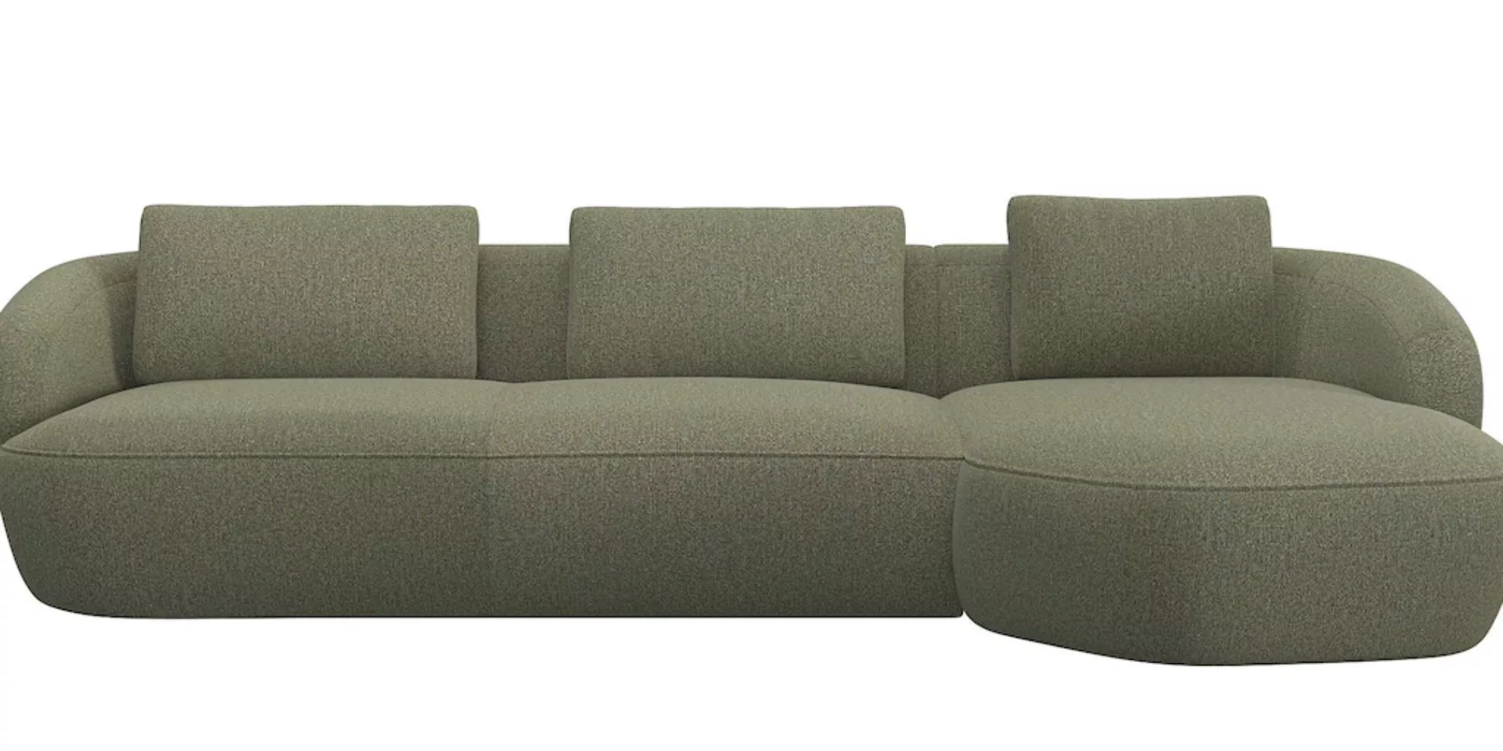 FLEXLUX Wohnlandschaft "Torino, rund, L-Form, Sofa-Ecke mit Recamiere, Long günstig online kaufen