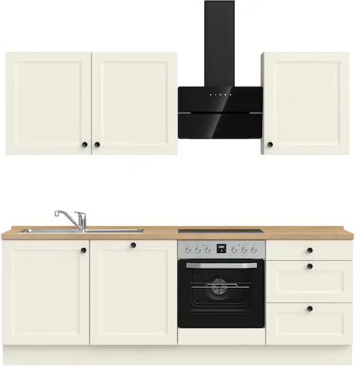 nobilia® Küchenzeile »"Cascada II"«, vormontiert, Breite 240 cm, Ausrichtun günstig online kaufen