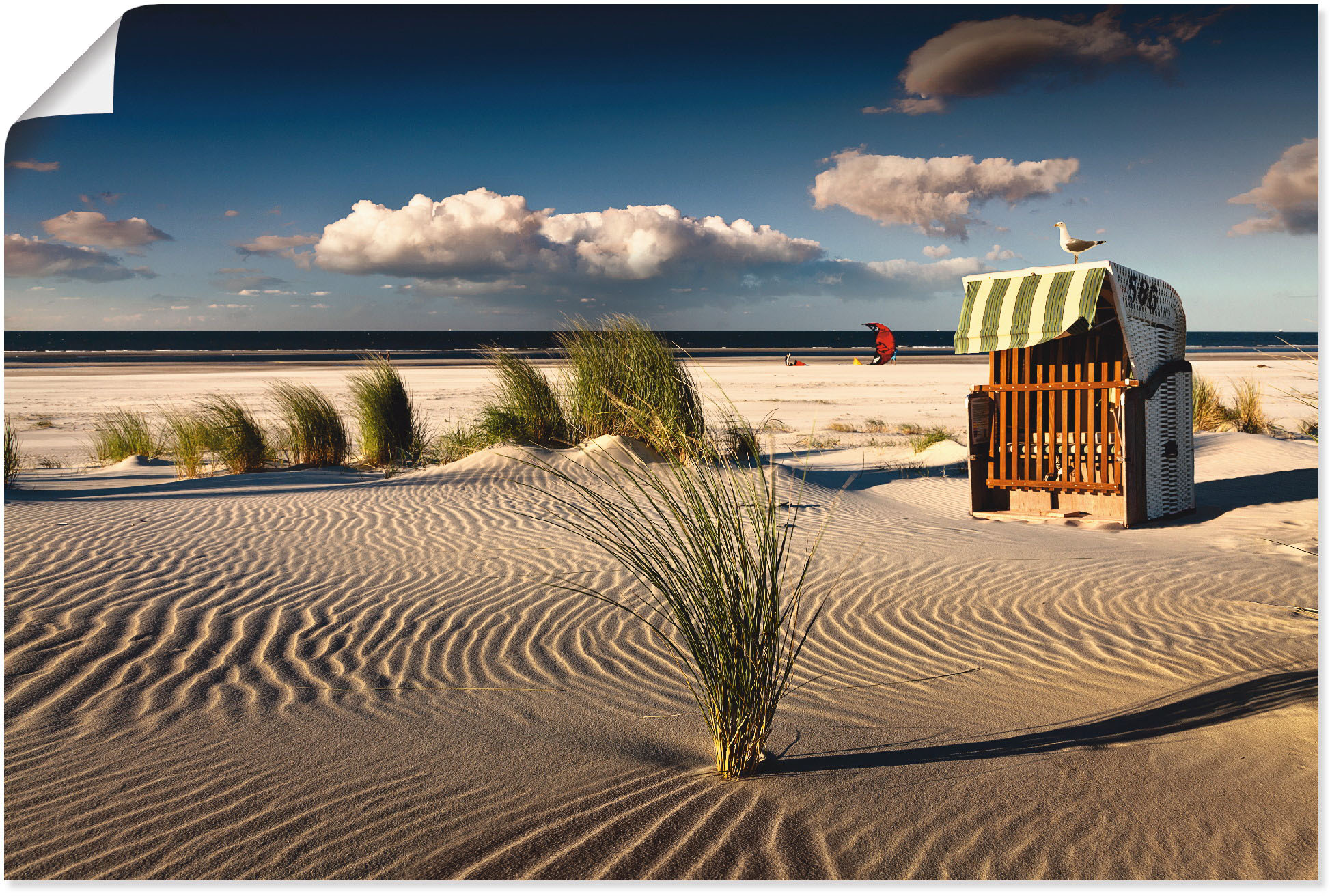 Artland Wandbild "An einem Sommerabend am Strand", Küste, (1 St.), als Alub günstig online kaufen