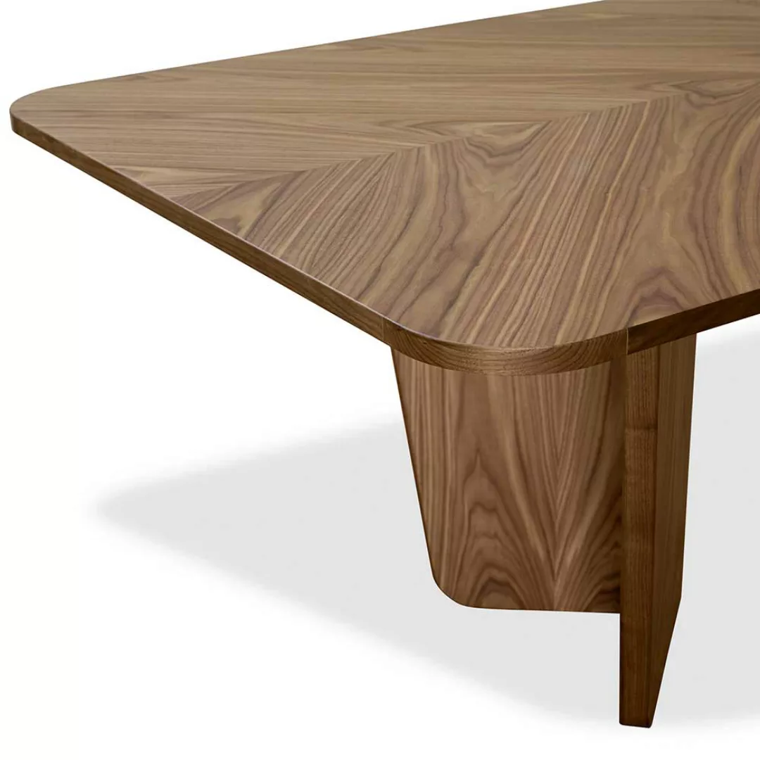 Esszimmer Tisch Buche teilmassiv braun modernem Design günstig online kaufen