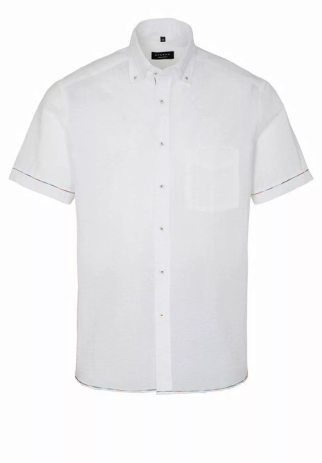 Eterna Klassische Bluse ETERNA REGULAR FIT Kurzarm Hemd weiß seersucker 248 günstig online kaufen