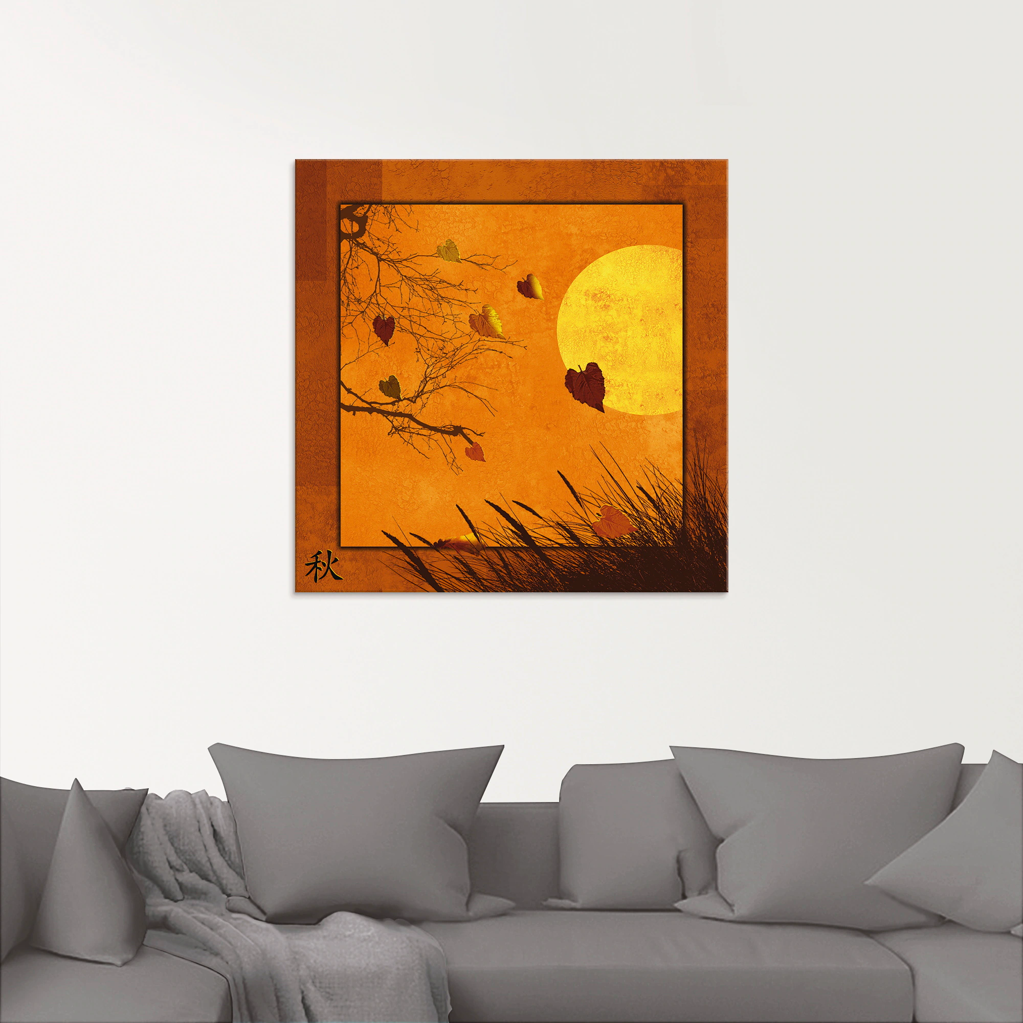 Artland Glasbild "Serie vier Jahreszeiten - Herbst", Vier Jahreszeiten, (1 günstig online kaufen