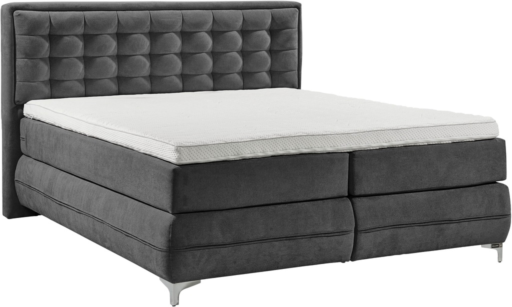 Musterring Boxspringbett "Dubai", Winkelfuß in Chrom, 3 Härtegrade, Kopftei günstig online kaufen