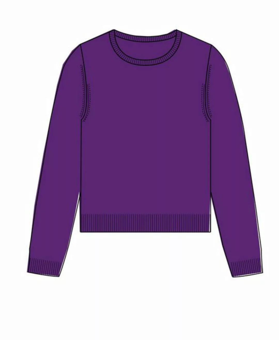 Clarina Strickpullover NOS Rdh.-Pullover, 1/1 Arm,uni, 613 VIOLETT günstig online kaufen