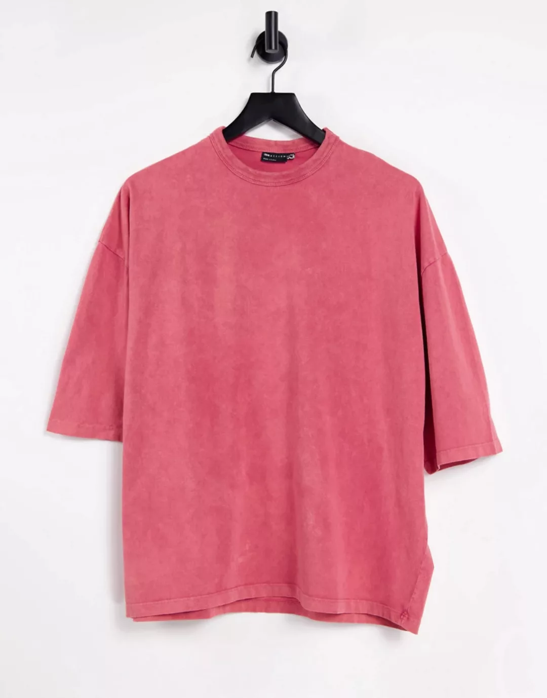 ASOS DESIGN – Oversize-T-Shirt mit halblangen Ärmeln aus schwerem Bio-Mater günstig online kaufen