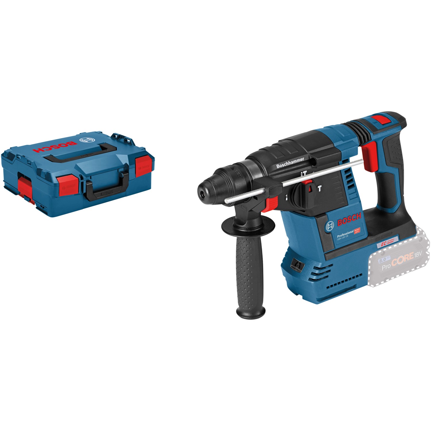 Bosch Professional Akku-Bohrhammer GBH 18V-26 Solo mit Tiefenanschlag im Ko günstig online kaufen